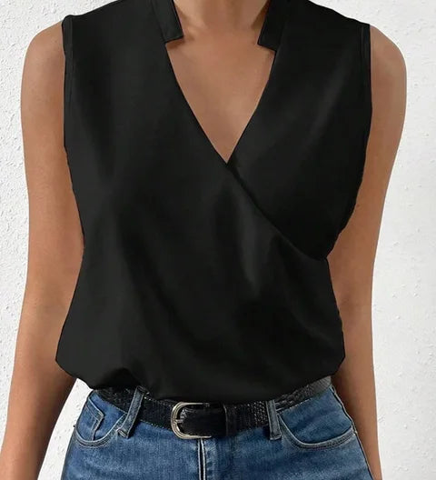 Salete - Blusa suave con escote en V