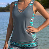 Aurora - Tankini Fluido Estilizador" could be rewritten as "Aurora - Flowy Styling Tankini.