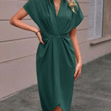 Caia - Vestido Midi Cruzado