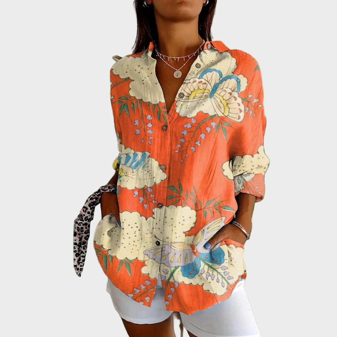 Camisa moderna con diseño floral