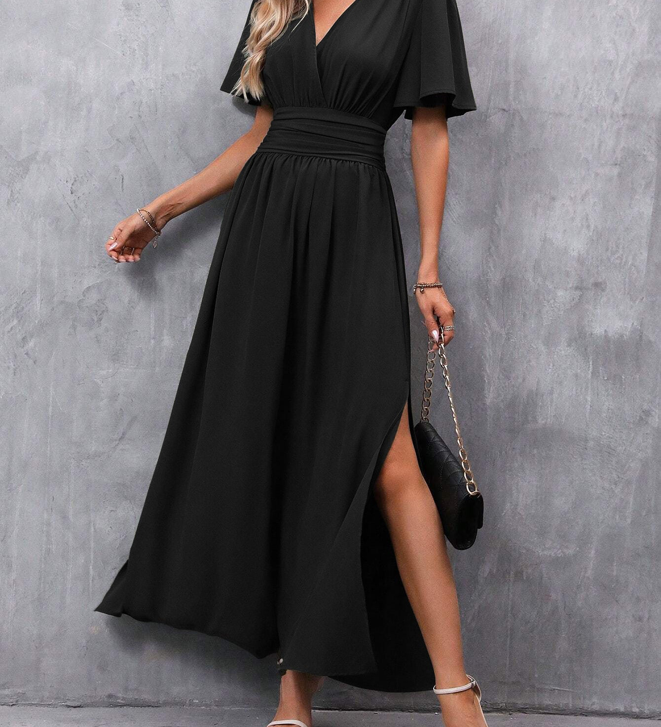 Eterna - Elegante Vestido Maxi Negro
