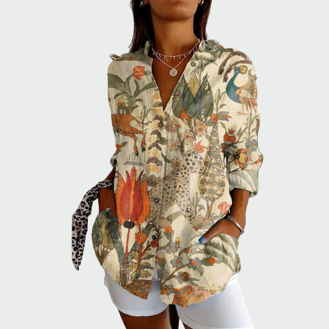 Camisa moderna con diseño floral
