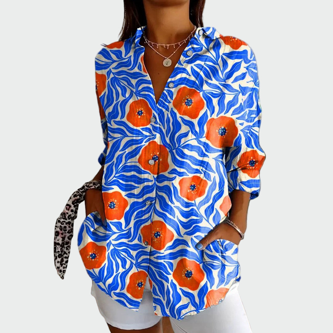 Camisa moderna con diseño floral