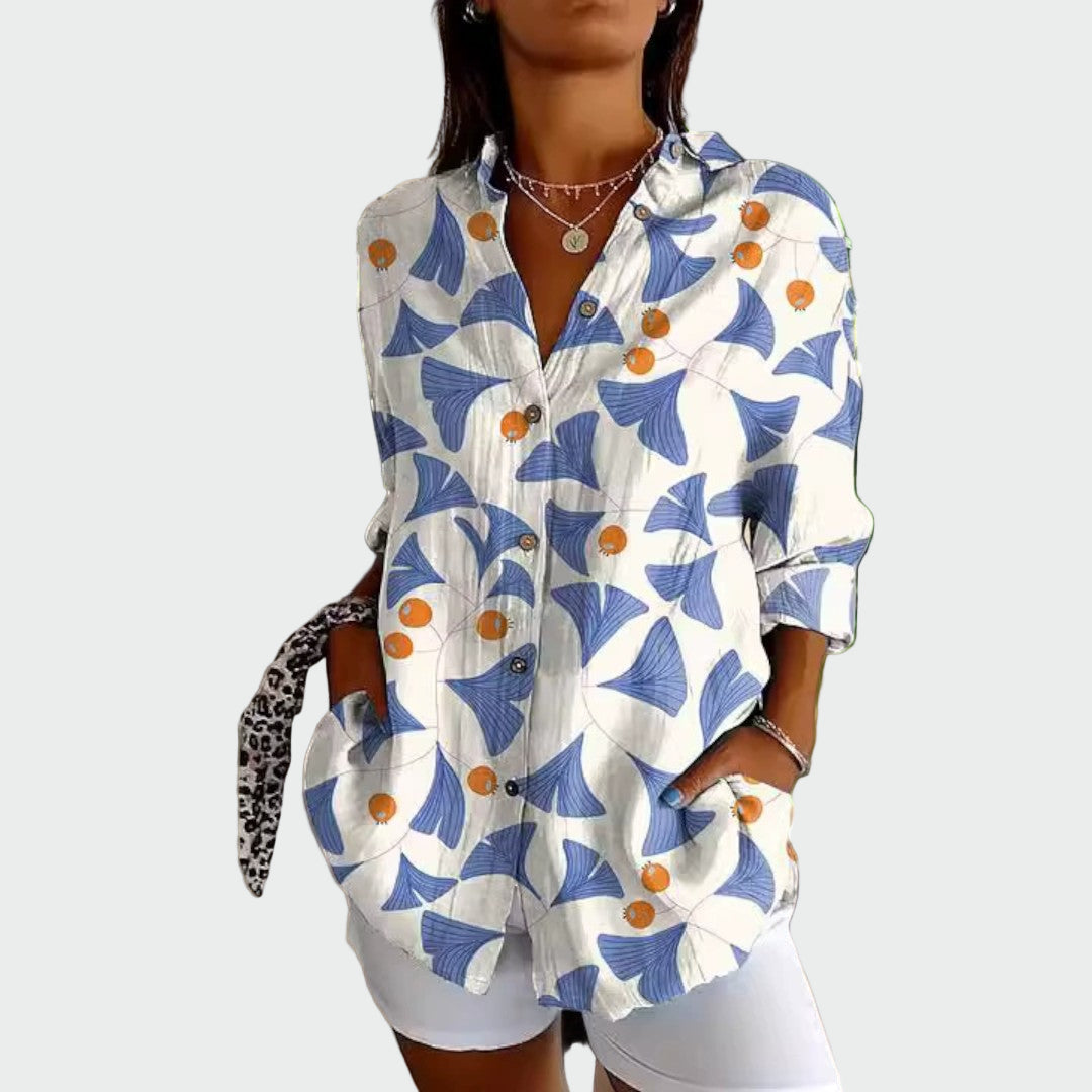Camisa moderna con diseño floral