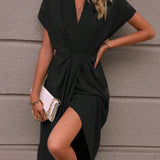 Caia - Vestido Midi Cruzado