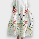 Liliana - Vestido Largo Casual con Estampado Floral