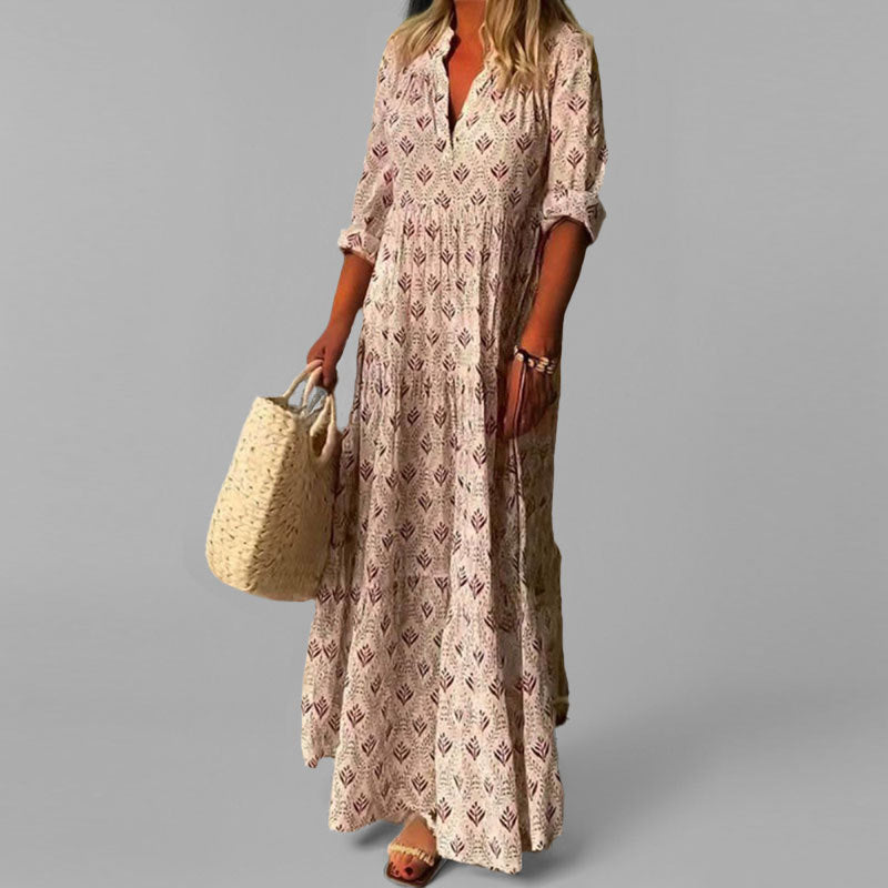 Eduarda - Vestido Largo de Estilo Vintage