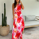 Adeline™ | Vestido de Noche Tropical en Colores Vibrantes