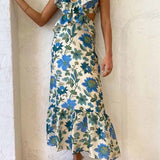 Yafit™ | Vestido Floral con Detalles de Volantes