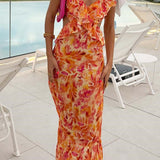 Yafit™ | Vestido Floral con Detalles de Volantes