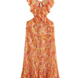 Yafit™ | Vestido Floral con Detalles de Volantes