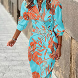 Amelia™ | Vestido Cruzado con Estampado