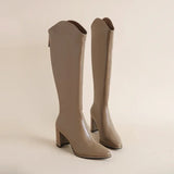 Hilda - Botas Elegantes de Tacón Grueso para el Invierno