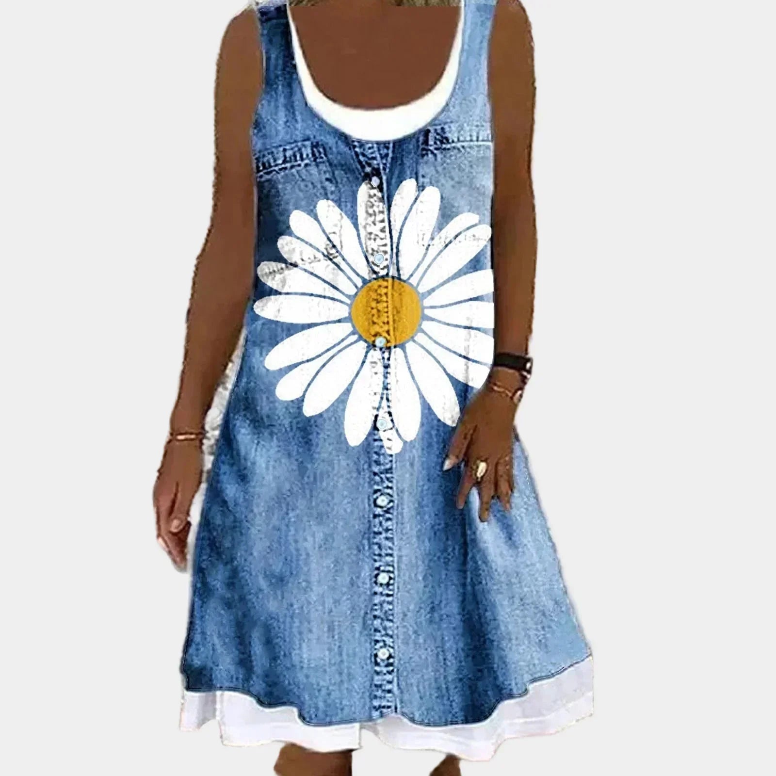 Elena - Vestido de Jean Sofisticado