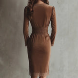 La Scintilla | Vestido de Terciopelo con Cintura Fruncida