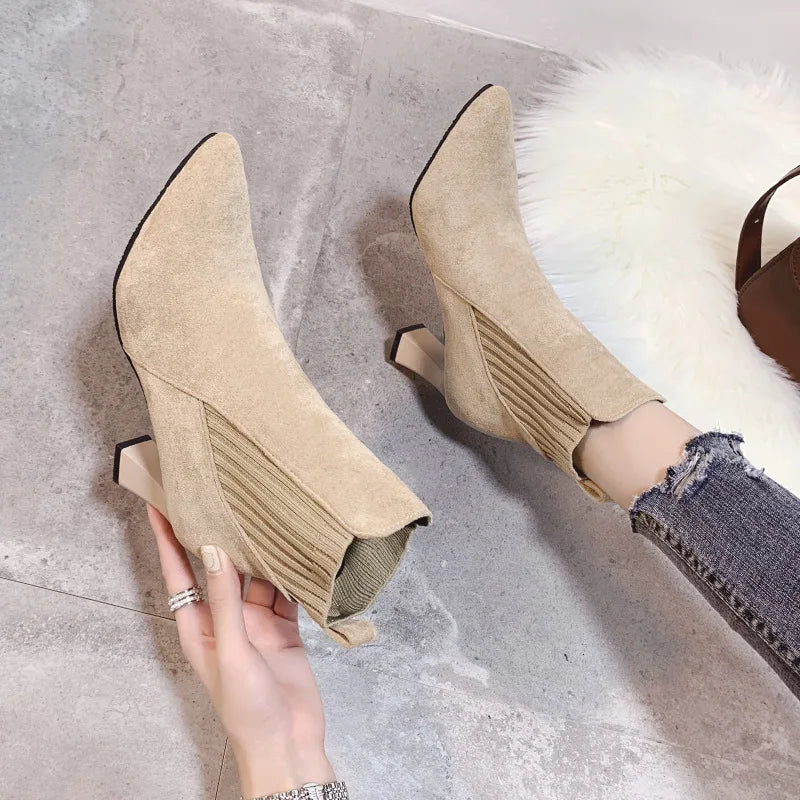 Rita - Botas de ante con plataforma