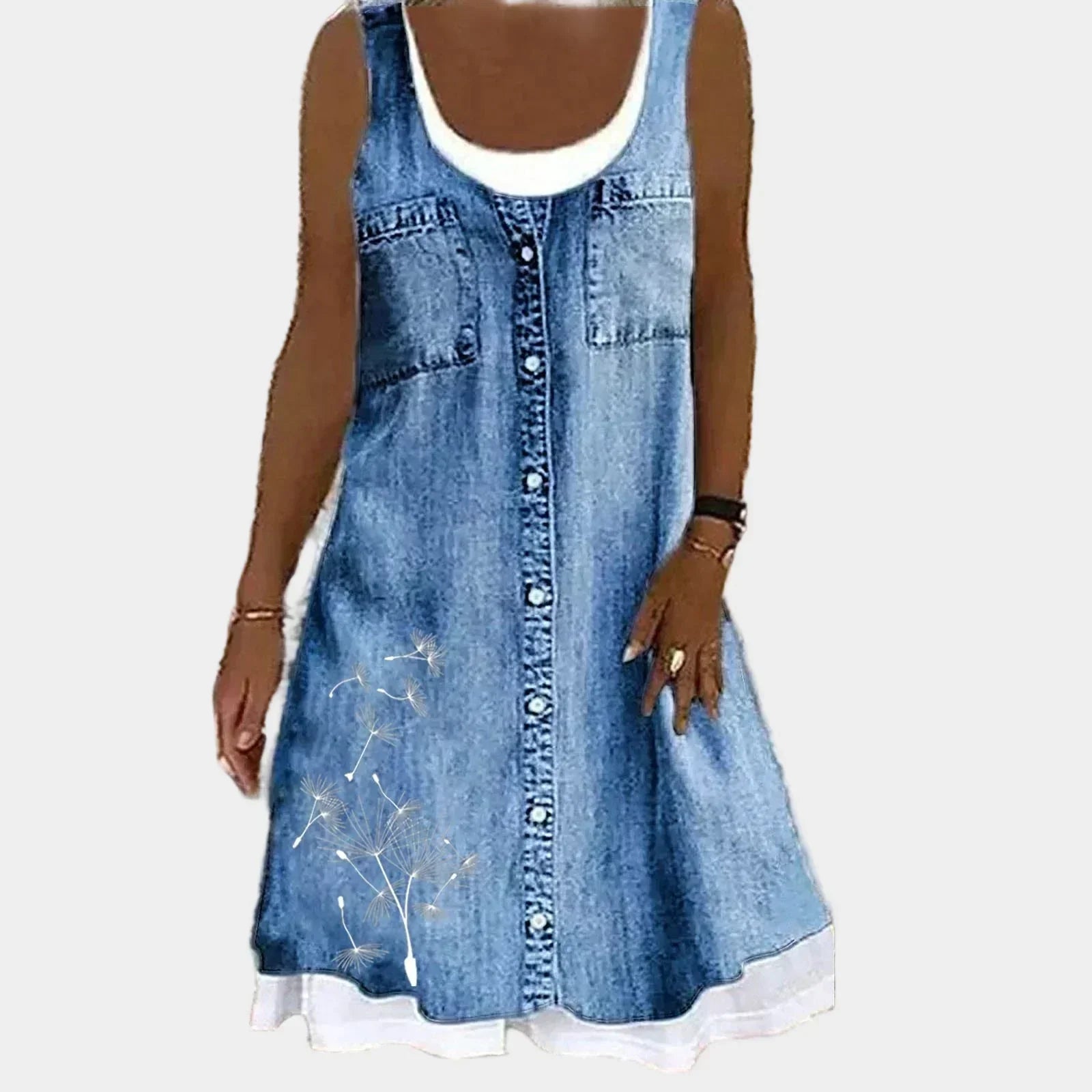 Elena - Vestido de Jean Sofisticado