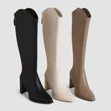 Hilda - Botas Elegantes de Tacón Grueso para el Invierno