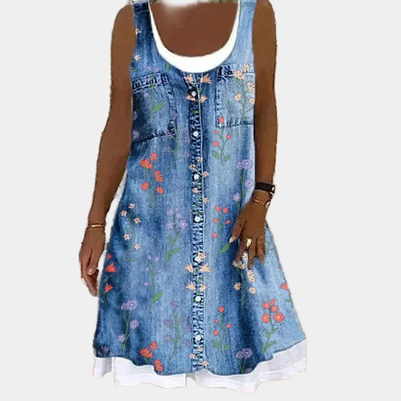 Elena - Vestido de Jean Sofisticado