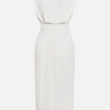 La Scintilla | Vestido Midi Ajustado con Detalles de Botones Dorados