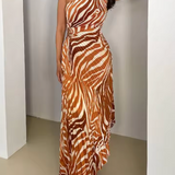 Adeline™ | Vestido de Noche Tropical en Colores Vibrantes
