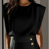 La Scintilla | Vestido Midi Ajustado con Detalles de Botones Dorados