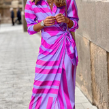 Amelia™ | Vestido Cruzado con Estampado