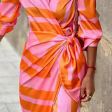 Amelia™ | Vestido Cruzado con Estampado