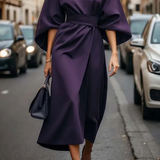 Maya™ | Vestido Chic con Mangas Abullonadas