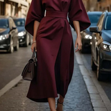 Maya™ | Vestido Chic con Mangas Abullonadas