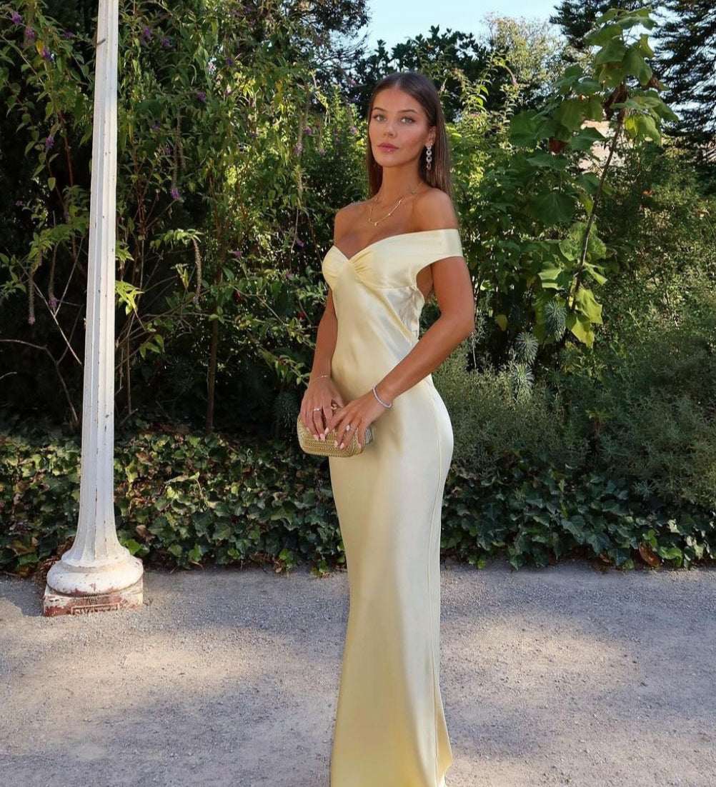 Bárbara - Vestido Maxi de Satén