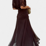 Florendra™ | Vestido Largo Floral con Escote en Forma de V