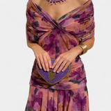 Florendra™ | Vestido Largo Floral con Escote en Forma de V