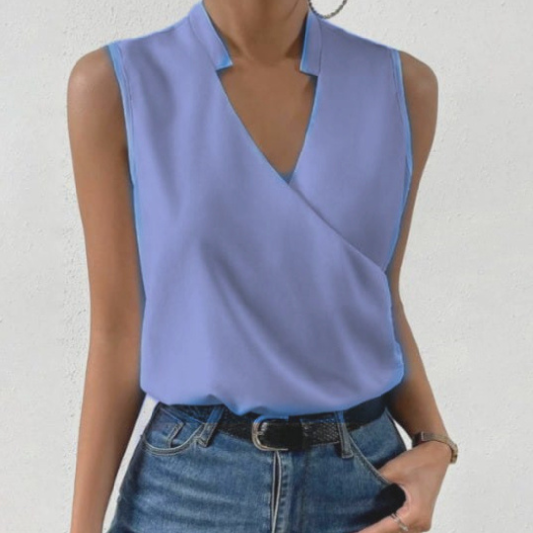 Salete - Blusa suave con escote en V