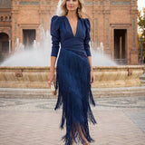 Salvia | Vestido con Borlas