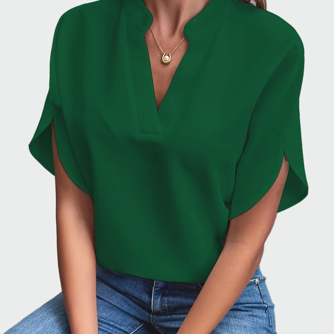 Camisa con diseño drapeado