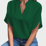 Camisa con diseño drapeado