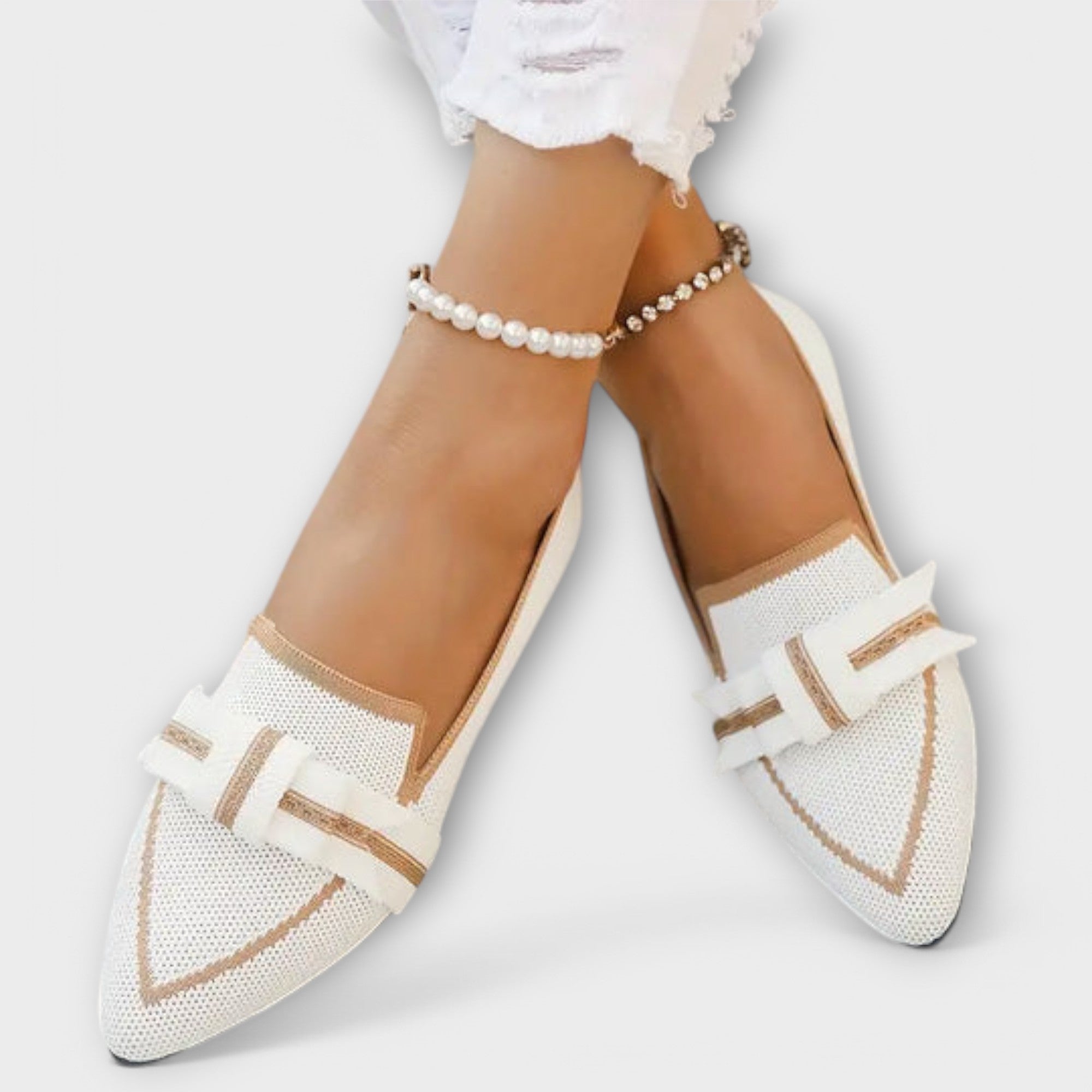 Dalva - Zapatos planos femeninos con detalle de lazo