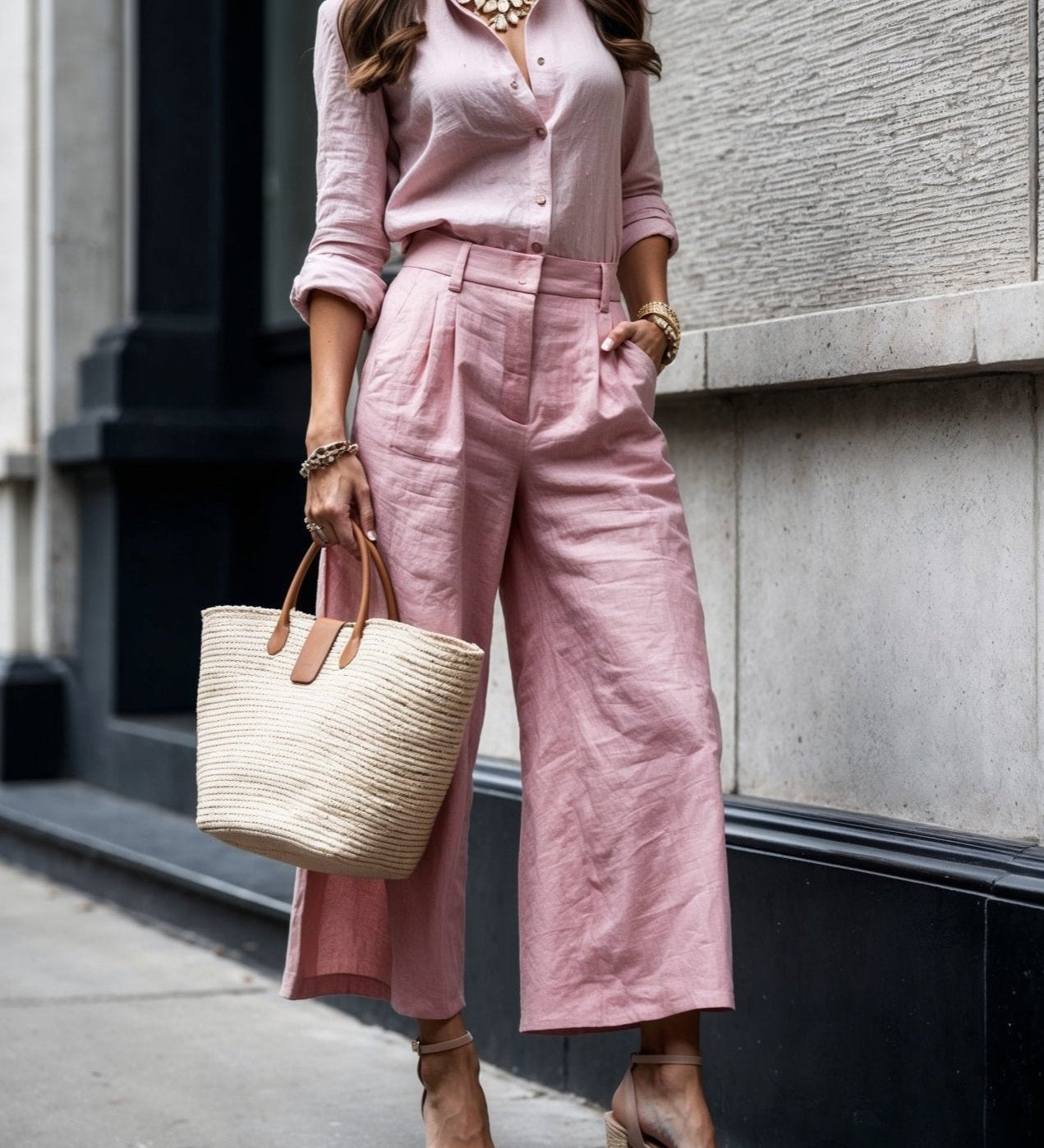 Isadora - Look Casual Chic en Rosa