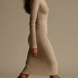 La Scintilla | Vestido de Algodón Beige Tipo Pull