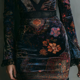 La Scintilla | Mini Vestido de Terciopelo con Escote Profundo