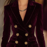 La Scintilla | Blazer de Terciopelo con Botones Dorados