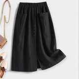 Falda Midi con Efecto Lavado