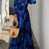 Luna™ | Vestido Maxi Floral con Mangas Abiertas
