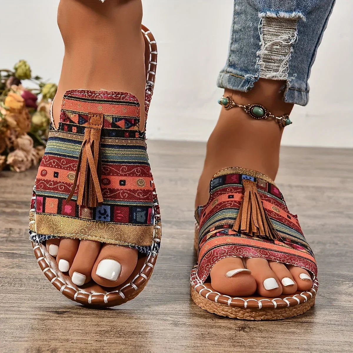Leena - Sandalias Planas Ortopédicas de Confort