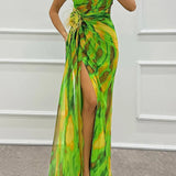 Mia™ | Vestido Drapé Colorido