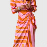 Everly | Vestido Elegante con Diseño Envolvente y Estampado