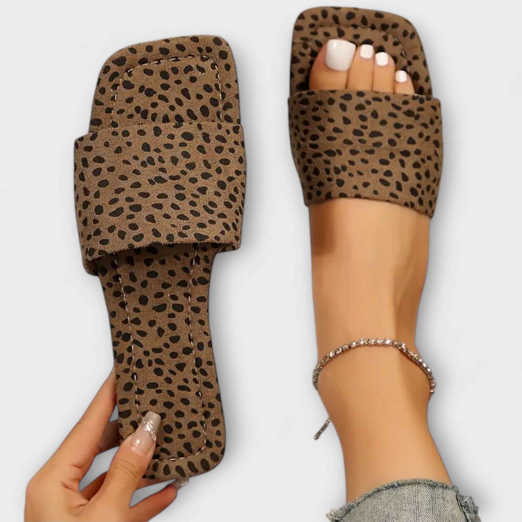 Elisabete - Mocasines Planos con Diseño de Leopardo