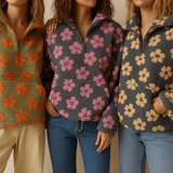 Sudadera de Forro Polar Floral - Diseño Margaritas