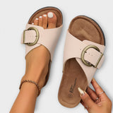 Margarida - Sandalias de corcho para mujer con diseño elegante de hebilla